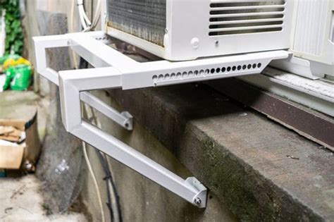 how to install ac bracket metal window frame|aluminum window ac installation.